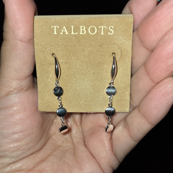 Talbots Jewelry - Talbots Black and Silver Drop Earrings